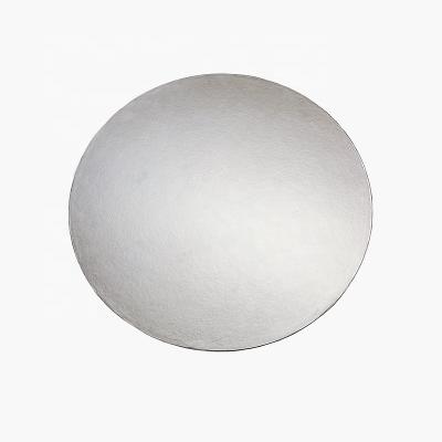 China Waterproof Single Matte Silver MDF 4mm Round Cake Board for sale