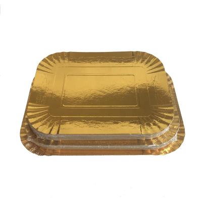 China Good Quality Gold Greaseproof Cake Tray Food Disposable Paper Tray for sale