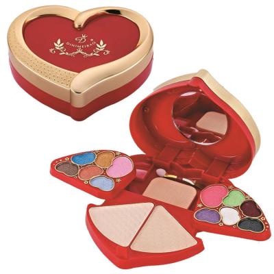 China Small Home Hotel Private Label Travel Heart Shape Makeup Set Cosmetics Ladies Makeup Foundation Kits for sale