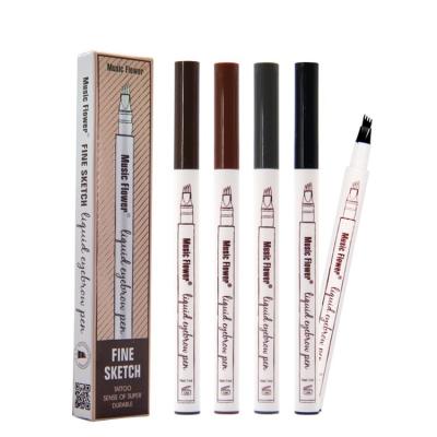 China Wholesale Cheap Custom Logo Waterproof Easy Remove Long Lasting Eyebrow Pen Professional Waterproof Liquid Eyebrow Pencil for sale