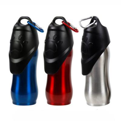 China Good Deal 300ML/600ML/750ML Pet Dog Cup Portable Stainless Travel Water Viable Drinking Bottle for sale