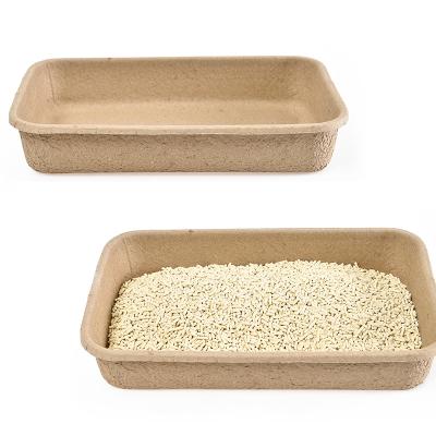 China Safe and Non-Toxic Viable Eco and Biodegradable Pet Sand Cane Syrup Cat Litter Box for sale