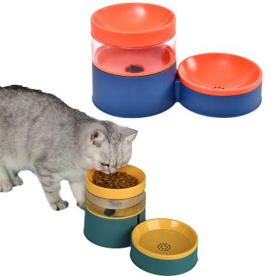 China J&K Automatic Series 2 In 1 New Design Smart Fashion Pet Cat Dog Food Water Feeder Feeding Bowl for sale