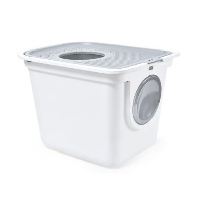 China Front Entry Configurable Closed Cat Toilet Top Double Door Viable Cat Litter Box for sale