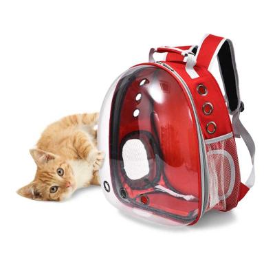 China Viable Transparent Design Durable Cat Backpack Cat Carrier Bag Breathable With Handle for sale