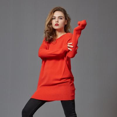 China 2021 New Arrivals Anti-wrinkle Women's Dress Slim Korean Round Neck Long Sleeve Dress Women Sweater for sale