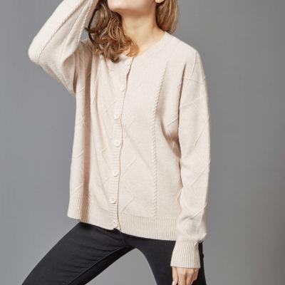 China Custom Anti-wrinkle 2021 Autumn Winter Long Sleeve Women Sweater Single Breasted Knit Cardigan for sale