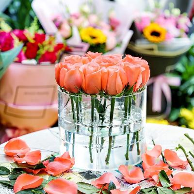 China Factory Wholesale Advertising YAGELI Round Preserved Acrylic Flower Circle Display Circle Flower Box for sale