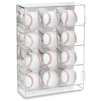 China High quality bend wall mount baseball acrylic display case and yageli bond hot sale for sale