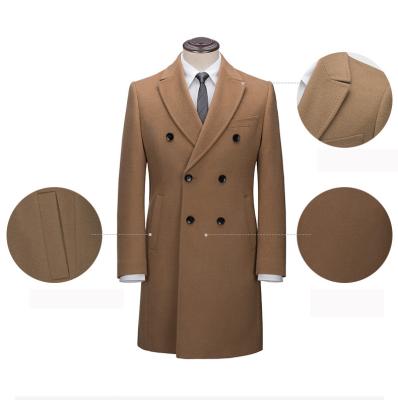 China Long style anti-shrink Korean woolen casual coat for men for sale