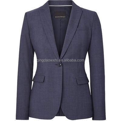 China Adult Lady Anti-Shrink Lightweight Group Wool Blazer Long And Skinny-Fitting Suit for sale