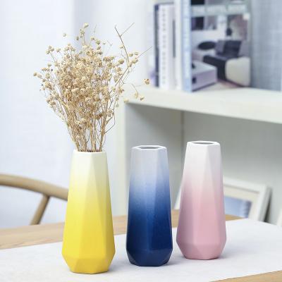 China Modern Nordic Style Dector Home Customized Home Decoration Porcelain Flower Vase Ceramic Painting Design for sale