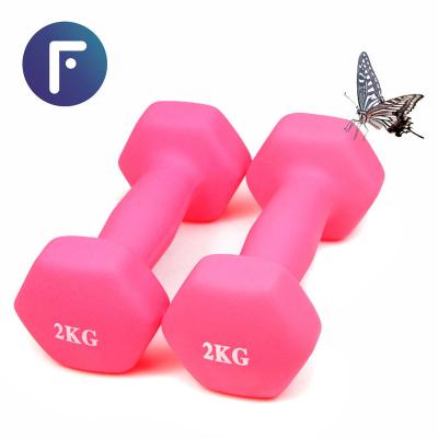 China 5Lb to 150Lb Professional Commercial Use FDM Kurzhantel OEM Rubber Coated Hex Dumbbell for Home for sale