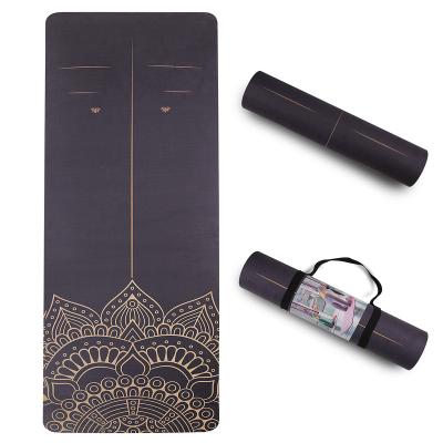 China Instructional Yoga Mat Yoga Mats Custom Print Large Eco Friendly Yoga Exercise With Logo And Towel for sale