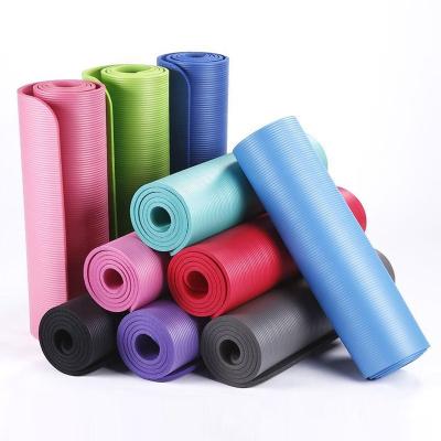 China Wholesale Custom Yoga NBR Yoga Mat Fitness and Exercise Mat with Easy-Strap Pilates Yoga Mat Carrier Strap for sale