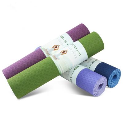 China Eco-friendly Sweated Foldable Yoga Mat Gym Yoga Mat Tapete Gym Pilates Mat Yoga Tape Fitness Absorbent Exercise Mat for sale