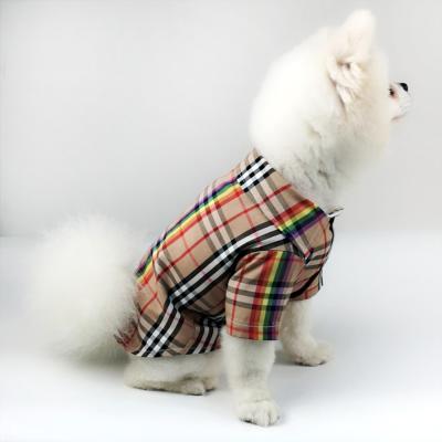 China Viable hotsales fashion luxury plaid printing thin cotton puppy coat summer pet T-shirt for sale