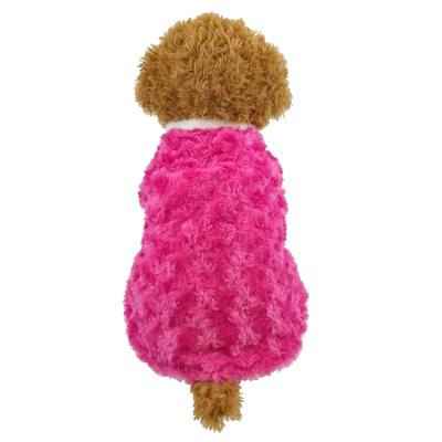 China 2021 Winter Autumn Viable Velvet Rose Christmas Series Warm Cold Warm Vest Pet Jacket For Pet Clothes for sale