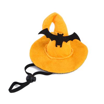 China Viable Wholesale Creative Bat Changing Halloween Pet Skeleton Pet Decorative Hat for sale