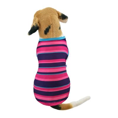 China Sustainable 2021spring summer cool stylish stretch knitted stripped vest skirt for pet clothing clothes for sale