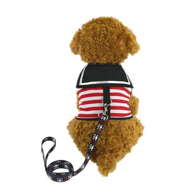 China 2021spring summer TC pull rope fresh stylish striped sailor suit viable for pet clothing clothes for sale