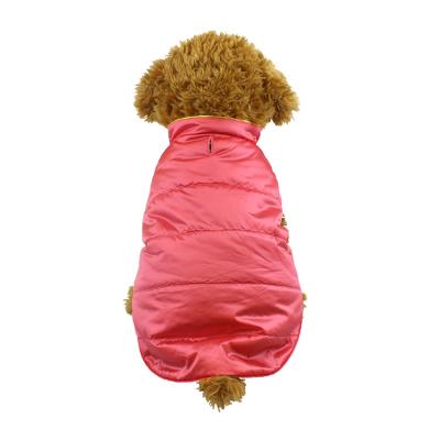 China 2021 Autumn Winter Viable Cold Warm Shinny Down Fabric Fleece Thickened Vest Pet Jacket Pet Clothes for sale