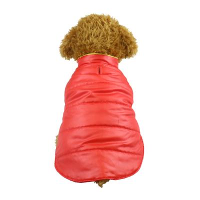 China 2021 Autumn Winter Viable Cold Warm Shinny Down Fabric Fleece Thickened Vest Pet Jacket Pet Clothes for sale