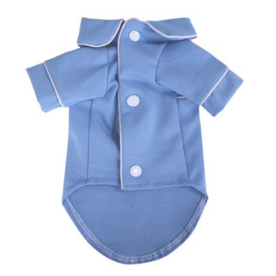 China Sustainable Wholesale Teddy Dog Small Dog Clothes Home Springs Summer Dog Pajamas Pet Coats for sale