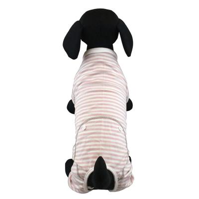 China 2021 New Product Viable Version Four Legged Striped Striped Knitted Pet Pajamas Shirt Pet Clothes Version Four for sale