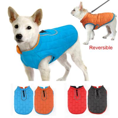 China Thoughtful Waterproof Double Side Reversible Dog Coat Durable Pet Winter Warm Jacket for sale