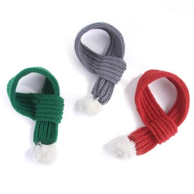 China Sustainable Christmas Gift Pet Christmas Knit Scarf To Keep Warm Dog Collar for sale