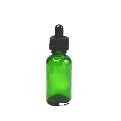 China 50ml Green Color Glass Essential Oil Cosmetic Wholesale Bottles With Dropper for sale