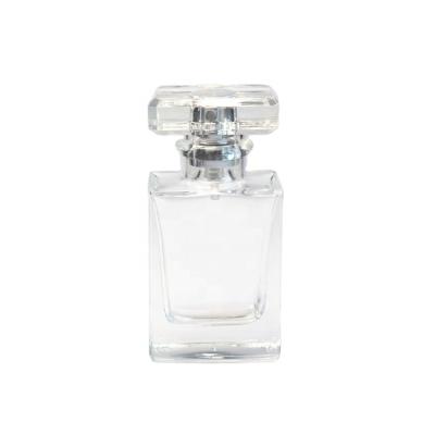 China 30ml Square Clear Spray Bottle Perfume Bottle Cosmetics Bottles Cosmetic for sale