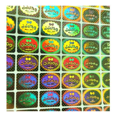 China Adesivo Quality Vinyl Roll Waterproof Promotional Holographic Label Paper Waterproof Anime Hologram Stickers for sale