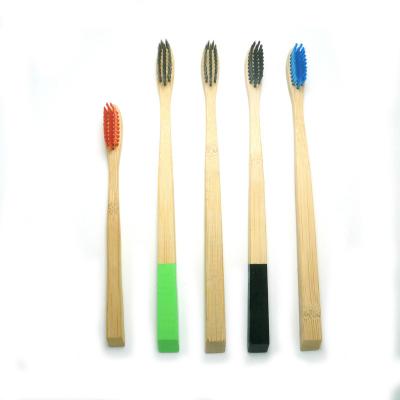 China Hot Sale Private Label Custom Bamboo Toothbrush 100% Eco-Friendly Biodegradable for sale