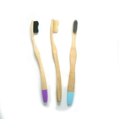 China Healthy Environmental Wooden Toothbrush Eco - Friendly Customize Logo Bamboo Toothbrush for sale