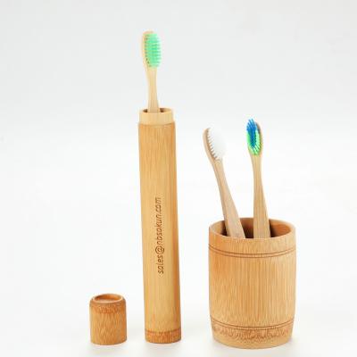 China Eco - Friendly Organic Portable Bamboo Travel Toothbrush Case for sale