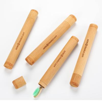 China Sustainable Eco - Friendly Bamboo Toothbrush Holder For Travel for sale