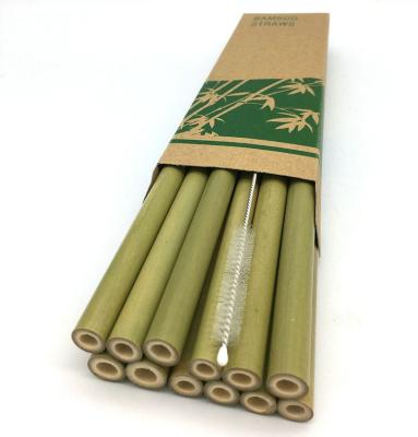 China New Minimalist Reusable Bamboo Drinking Straw Biodegradable Eco Friendly Straws Customized Logo Natural 100% Wholesale for sale