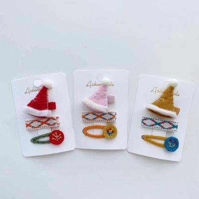 China Environmental Friendly JOJO Xmas Fashion Girls Barrettes Hair Clip Accessories For Baby for sale