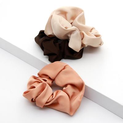 China Environmentally Friendly JOJO Elastic Hairband Women Ponytail Backing Satin Head Ties Satin Hair Ties Lingt Scrunchies For Women for sale