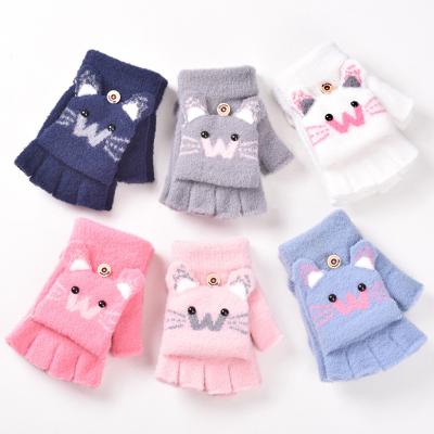 China Fashion Household Environmental Friendly Custom Touch Screen Outdoor Mitten Warm Cartoon Gloves For Kids for sale