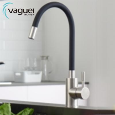 China Vaguel Thermostatic Top Faucets South America Kitchen Faucet Water Rated Black Connector for sale