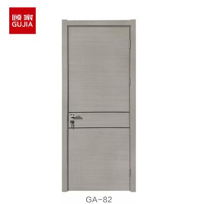 China Hot Selling Modern Design PVC MDF Room Aluminum Slab Aluminum Wood Interior Doors Decoration Decoration For Bedroom Office Housing for sale