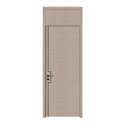 China Interior Wooden Aluminum Line Door Decoration MDF High Quality PVC Coated Door For Bedroom Office Bathroom for sale