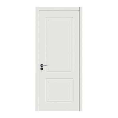 China MDF 8mm Pure White Flush Interior Door China Factory Decoration Prehung Paint Simple Design for sale