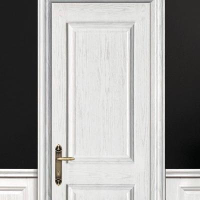 China GJ-U686 Decoration Europe Latest Style Interior Wood Veneer Design Flush Paint MDF/Solid Wood Door For House for sale