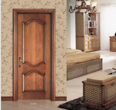 China GJ-U682 Home Decor Oak Veneer Painting MDF/Solid Wood Interior Wood Doors Latest Design For House for sale