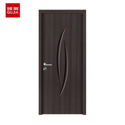 China Wholesale cheap interior Iraq Middle East tyle decoration black walnut pvc mdf panel wooden door for sale