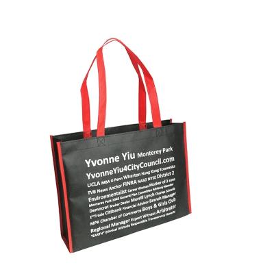 China Customized Eco Friendly Recyclable Nonwoven Promotional Non Woven Printing Handled Printing Bag Shopping Bag Eco Friendly for sale